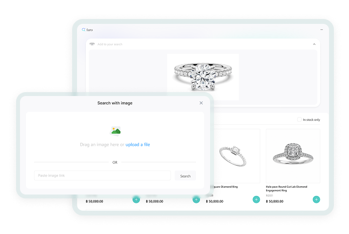 Image Search finding visually similar jewelry from an uploaded photo
