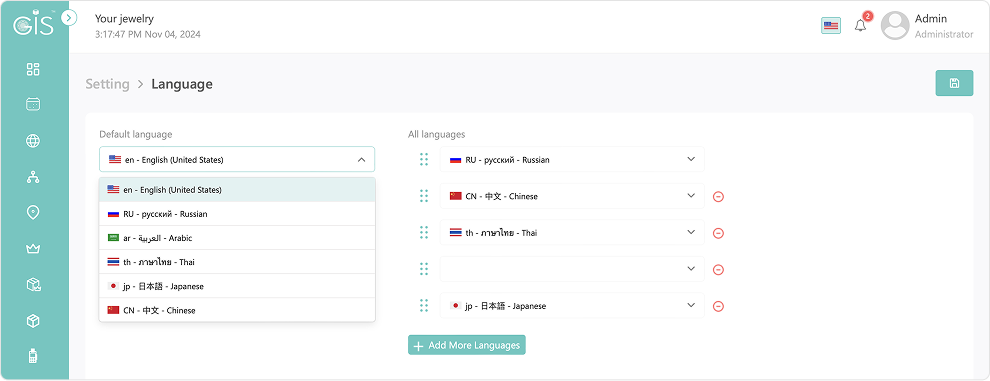Set Default Language