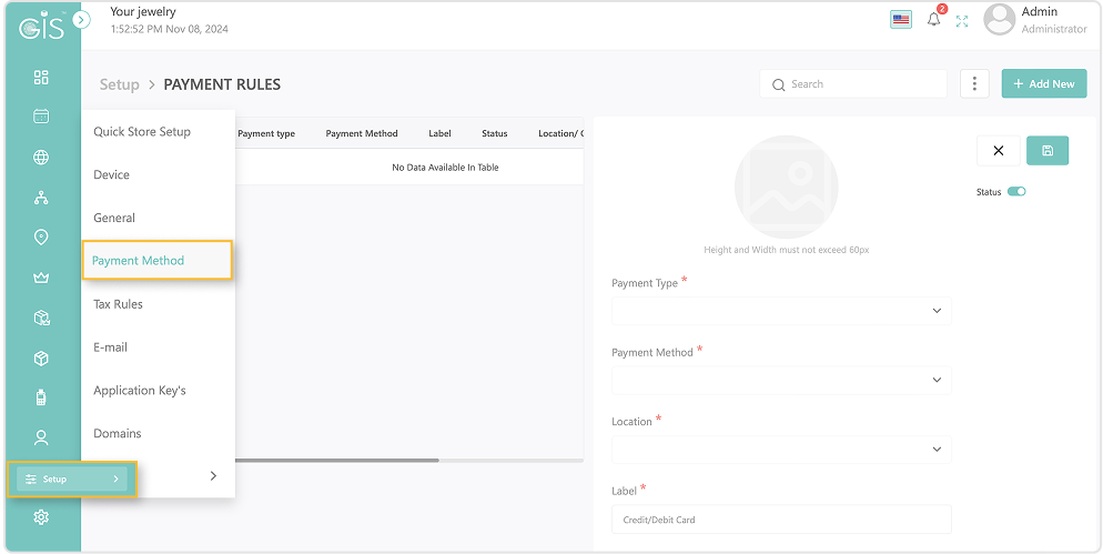 Set payment method
