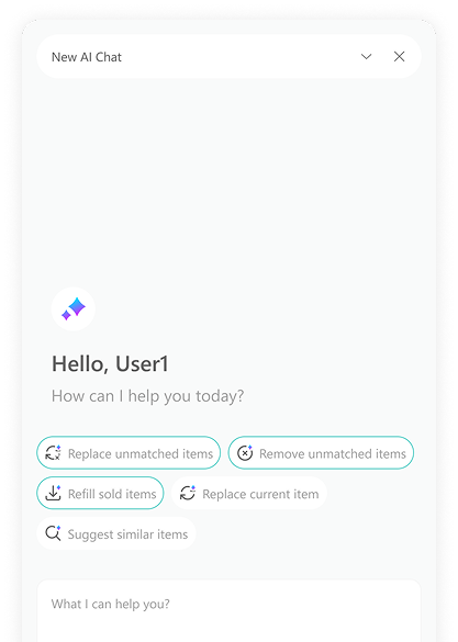 AI chat assistant suggesting zone actions